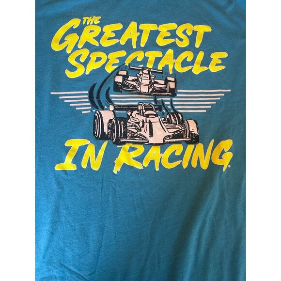 The Shop 2XL Blue "The Greatest Spectacle In Racing" Graphic Tee - Picture 2 of 4